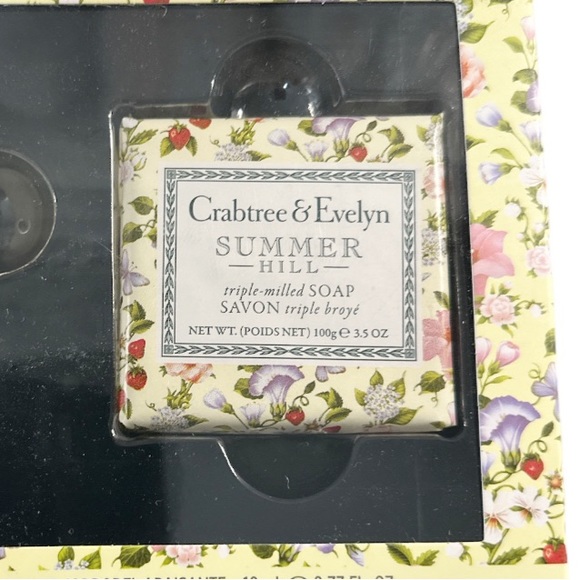 NEW Crabtree & Evelyn SUMMER HILL Soothing Body Mist & Triple Milled Soap Set - Picture 4 of 6